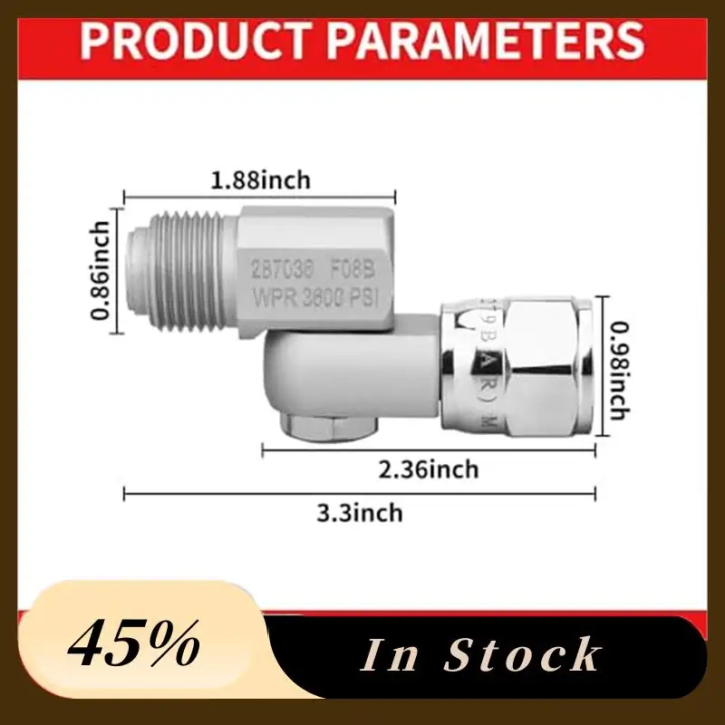 

A78K New Airless Paint Spray Gunswivel Joint Compatible With 235486 7/8 Inch 300° Rotation Silver Metal 2 PCS