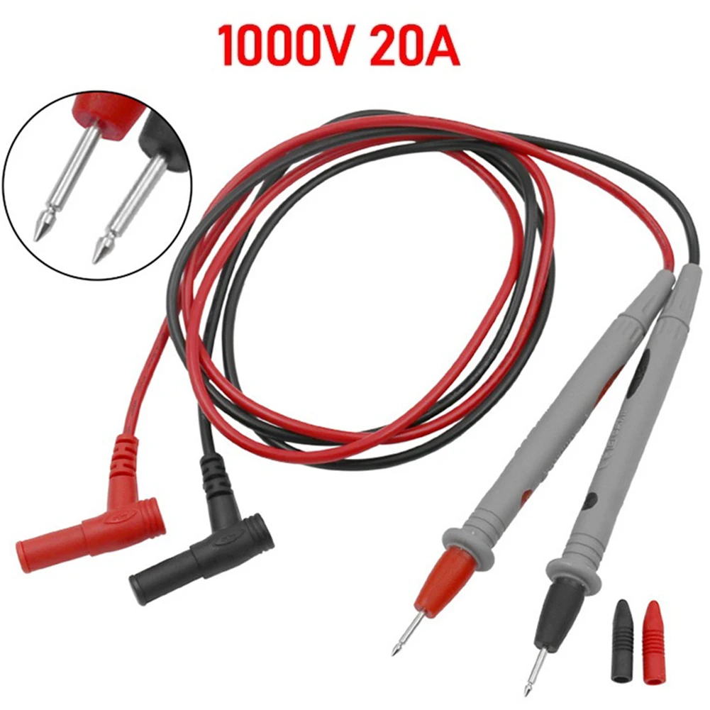 Electrical Test Probe Cable for Multimeters with 1000V AC DC Range Pen Contacts and Clips for Panel and Terminal Work