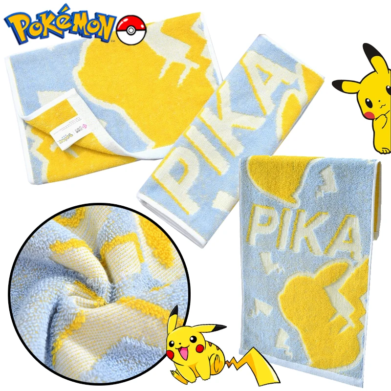 Pokemon Pikachu Children's Wash Towel Kawaii Cartoon Bathroom Face Towels 50x25CM Soft Comfortable Cleaning Towels Kids Gifts