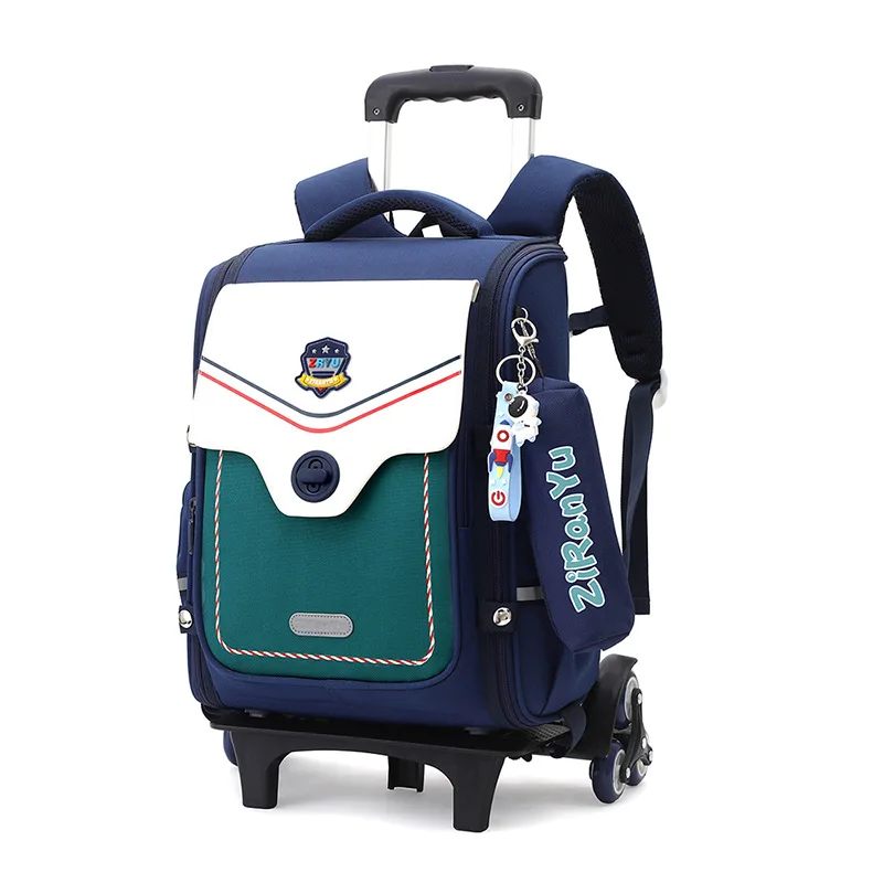 Wheeled backpack Kids Trolley School Bag Children School Backpacks with Wheels School Book Bags For Students Rolling Backpack