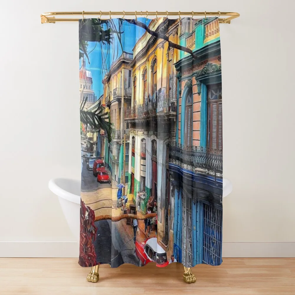 

Havana Cuba Shower Curtain Cute Shower Shower Bathroom Curtain