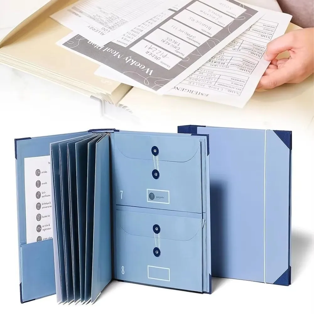 Portable In Case I Go Missing Binder Multiple Pockets File Storage Tools Manila Pocket Folder Large Capacity
