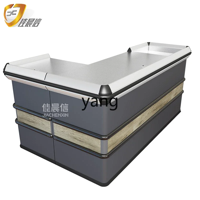 

LMM supermarket steel cashier supermarket stainless steel counter
