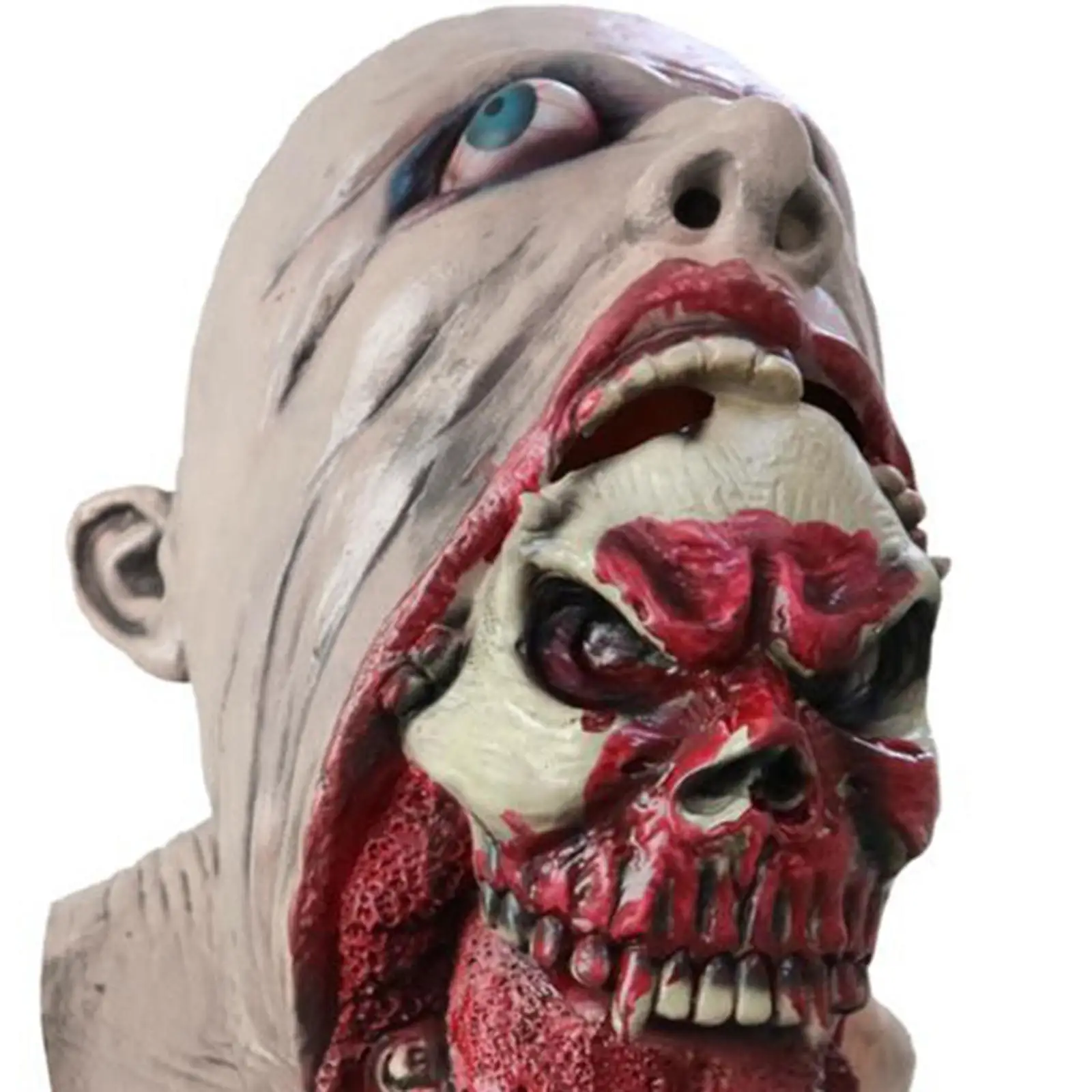 

SKULL LATEX FACE MASK SCARY HALLOWEEN HORROR COSTUME HORRIBLE MASK FULL FACE HAT