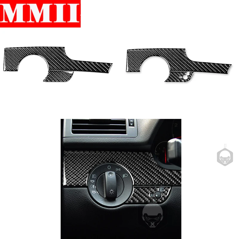 

Car Headlight Switch Panel Dashboard Trim Cover Decal Carbon Fiber Sticker Car Accessories For Audi A4 S4 B7 2005 2006 2007 2008