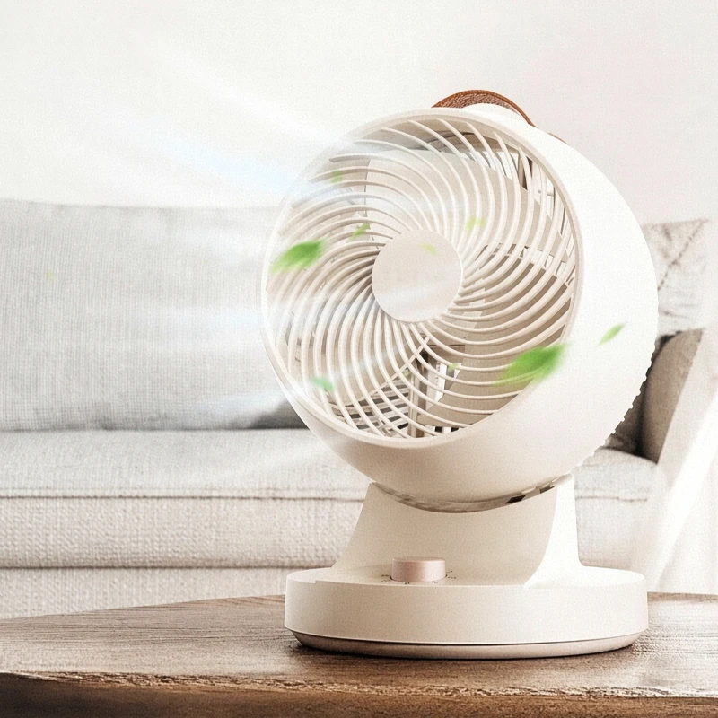 Household Electric Fan Desktop Energy-saving Fan Strong Convection Turbine Ventilation Fan 3D Shaking Head with High Air Volume