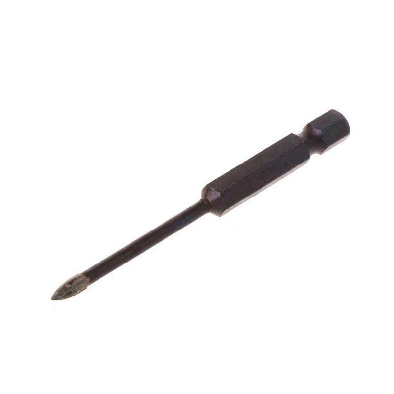 Carbide Point Spear Head Drill Bit with 4 Cutting Edges, Professional Tool for Ceramics, Granite, Tile Drilling Brown