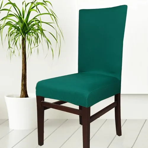 Abeltrade Micro Lycra Thick Fabric Green Color Chair Cover