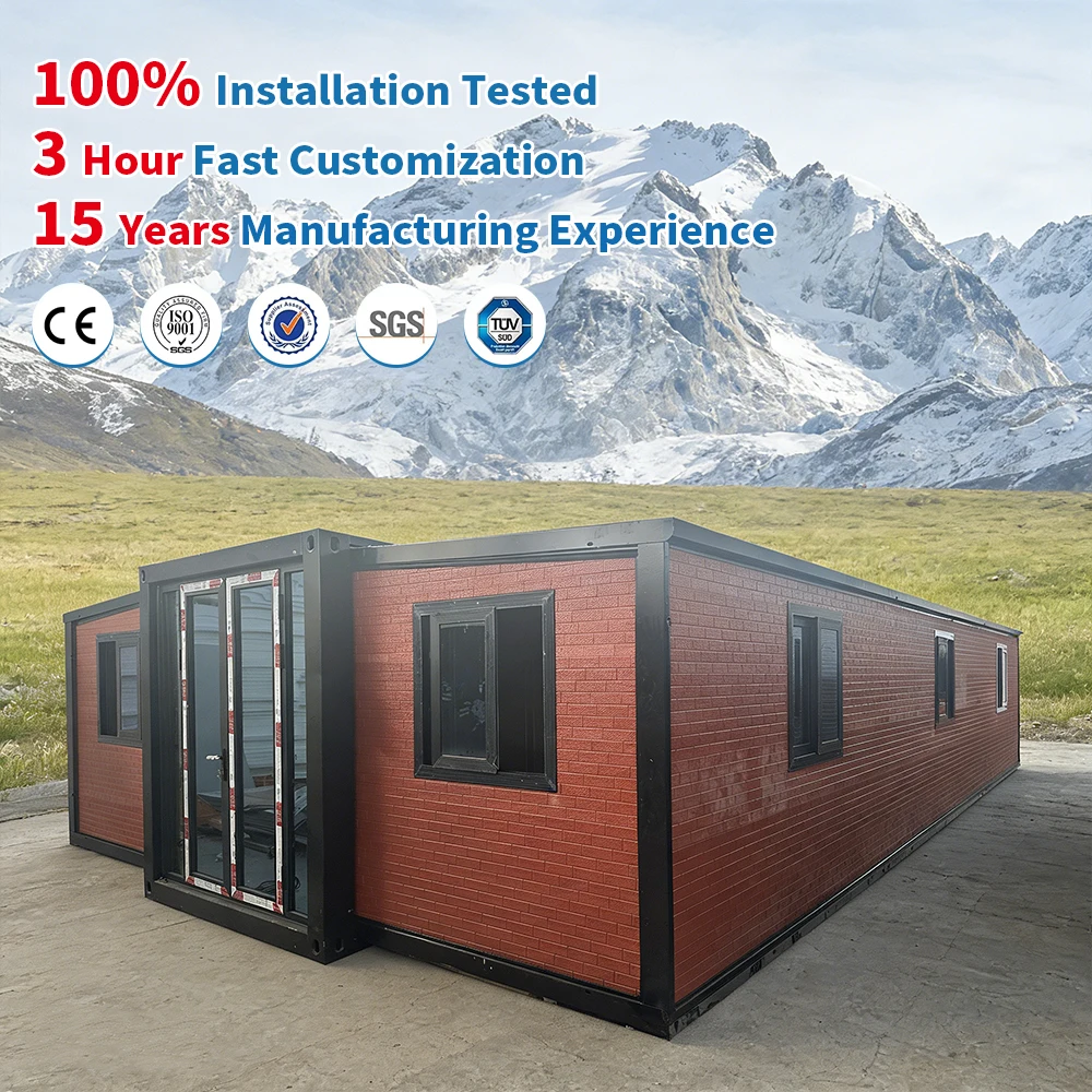 Casa Contenedor Ecológica Expandible de 20 y 40 Pies, Prefabricada, con Baño, Villa, Casa Prefabricada, Casa Móvil
