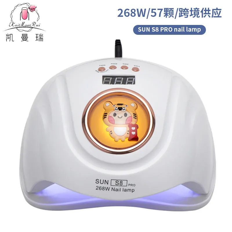 268W 고출력 매니큐어 라이트, 만화 패턴 매니큐어 샵 전용 광선요법 라이트 UVLED 베이킹 라이트 듀얼 라이트 소스