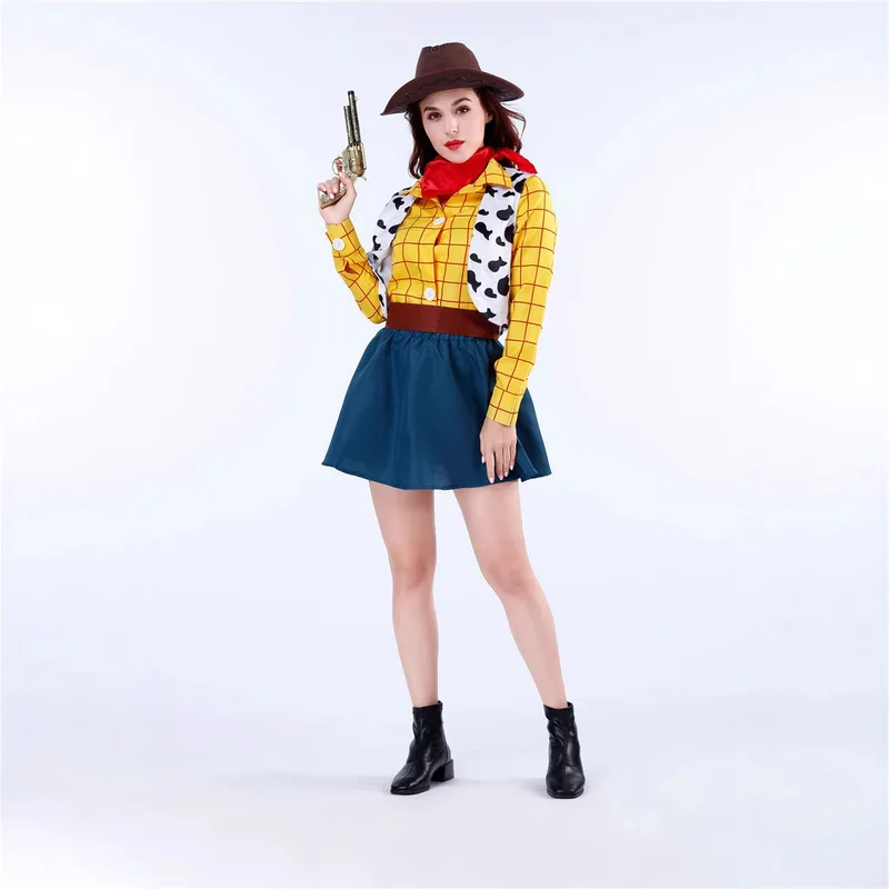 Hot Sell Woody Sheriff Costume Adult Family Halloween Cosplay Toy Story Western Cowboy Performance Suit Gift view 3
