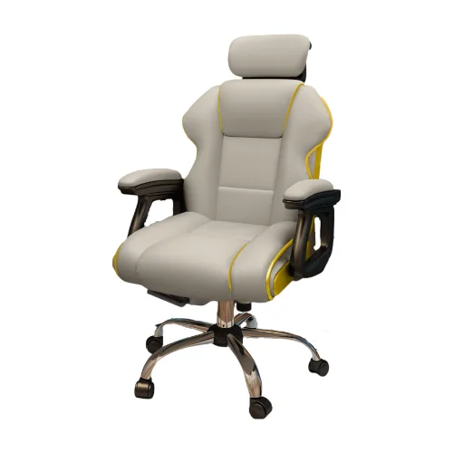 

Cushion PU Luxury Black Leather Office Chair Advanced Computer Chair Reclining Swivel Ergonomic Thick Chair with Headrest