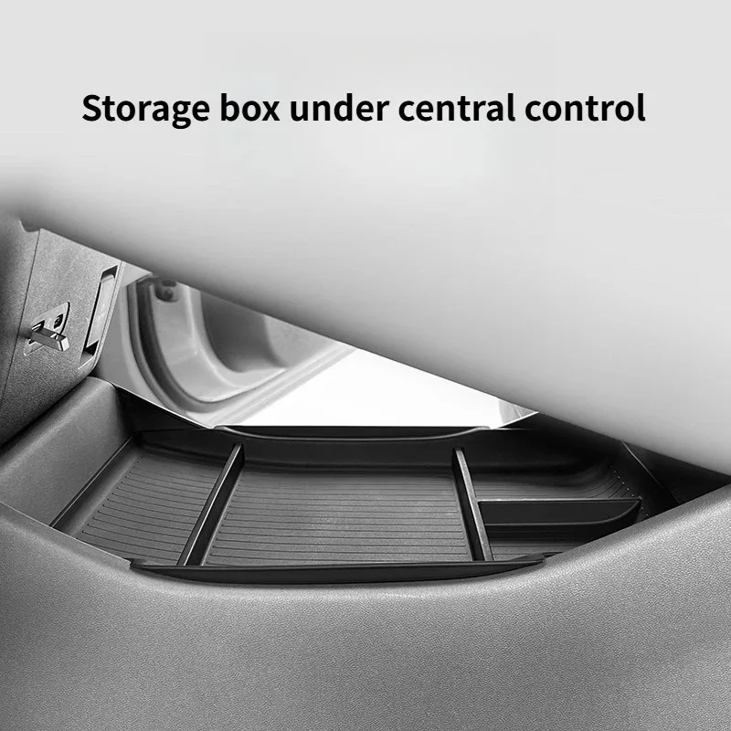 Für Xpeng P7+ 2024-2026 Auto Mittelarmlehnen-Aufbewahrungsbox Kabelloses Laden Silikon-Pad Untere Aufbewahrungsbox Ablage Auto-Zubehör – Detail 7