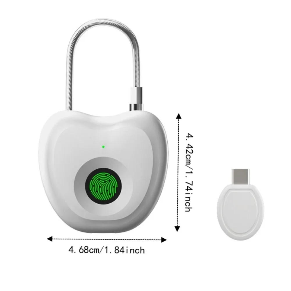 High Strength ABS Fingerprint Padlock Portable with Electronic Key Intelligent Luggage Lock Security Fast Recognition gallery 5