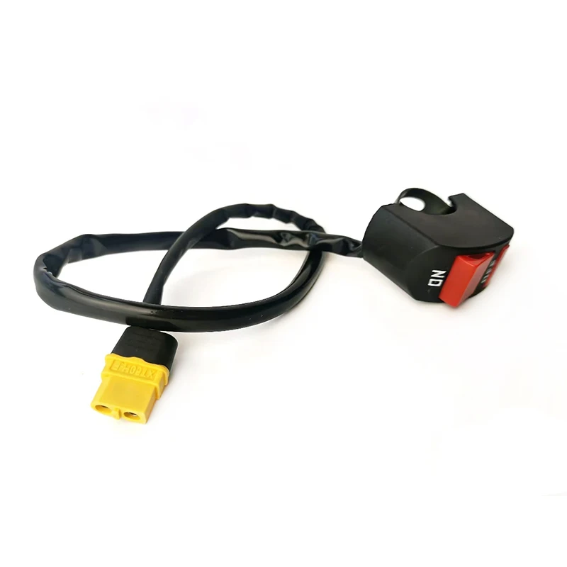 Tech China Motorcycle ON/OFF Push Button Switch Universal Motorcycle Handlebar Switch with XT60 Female Connector