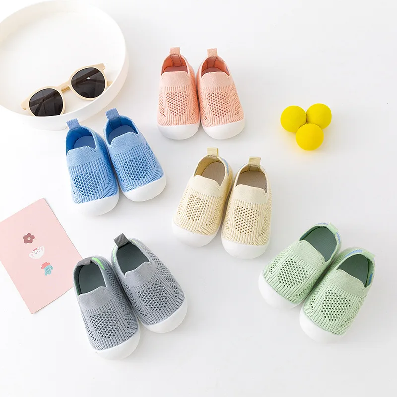 Baby Shoes Summer Thin Mesh Toddler Shoes Cute Cartoon Soft Rubber Sole Frist Walkers Cotton Girls Boys Kids Anti-Slip Shoe