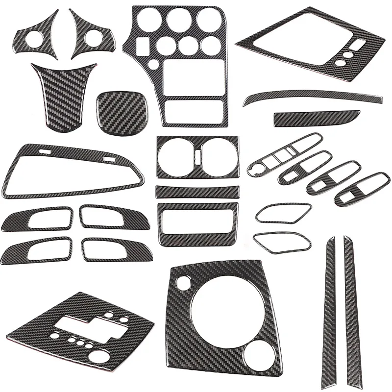 Soft Carbon Fiber for Alfa Romeo 159 Brera Spider Car Air Conditioning CD Panel Central Control Gear Panel Trim Stickers