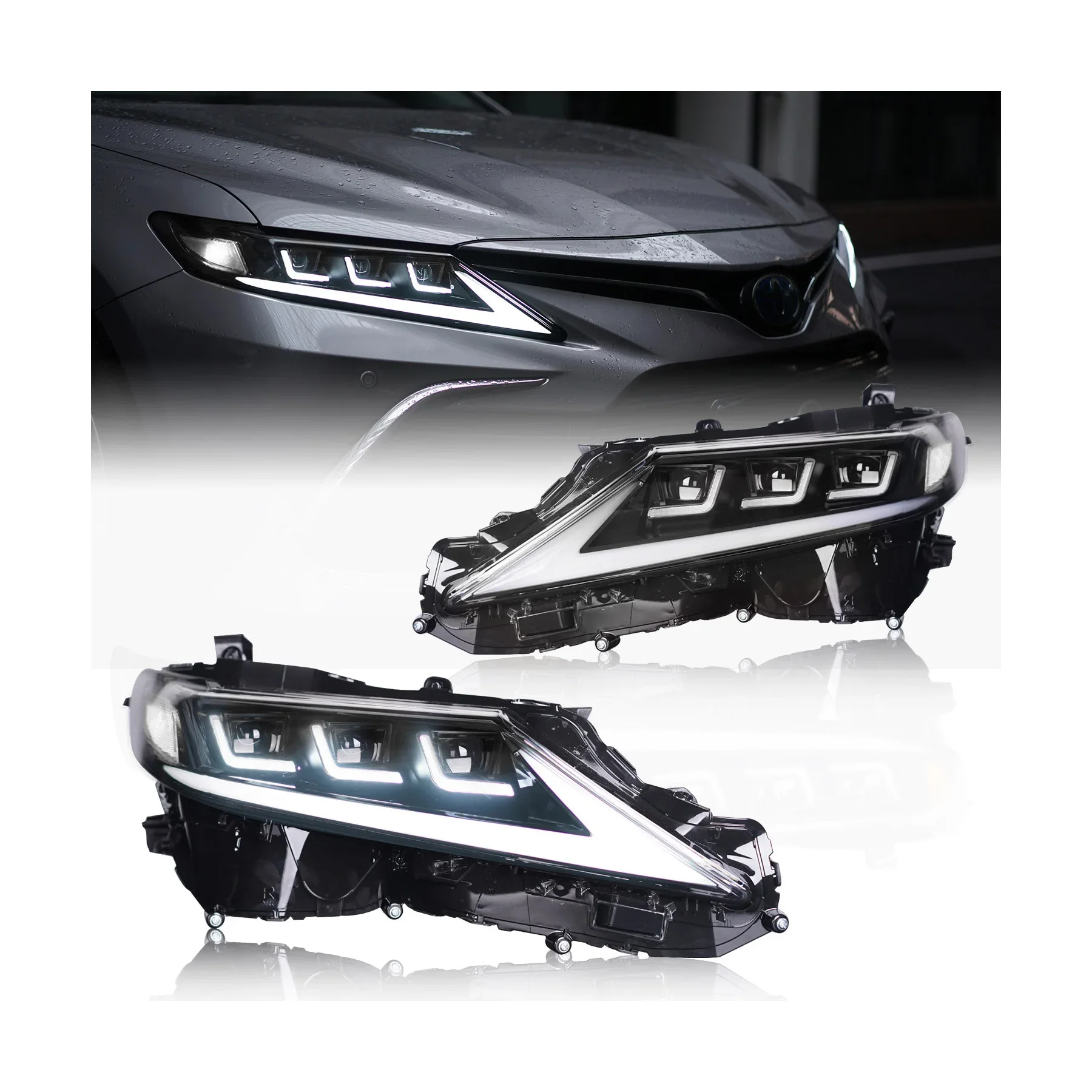 for LED Head Lamp Euro Spec Middle East Spec OEM 81150-06E50 81110-06E50Headlight for Toyota Camry 2018 2019 2020 2021 2022 2023