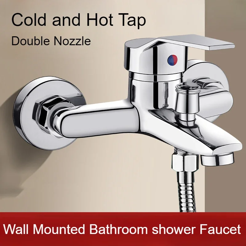 

Wall Mounted Bathroom Faucets Zinc Alloy Shower Faucet Toilet Cold and Hot Water Tap Multifunctional Faucet Bathroom Accessories