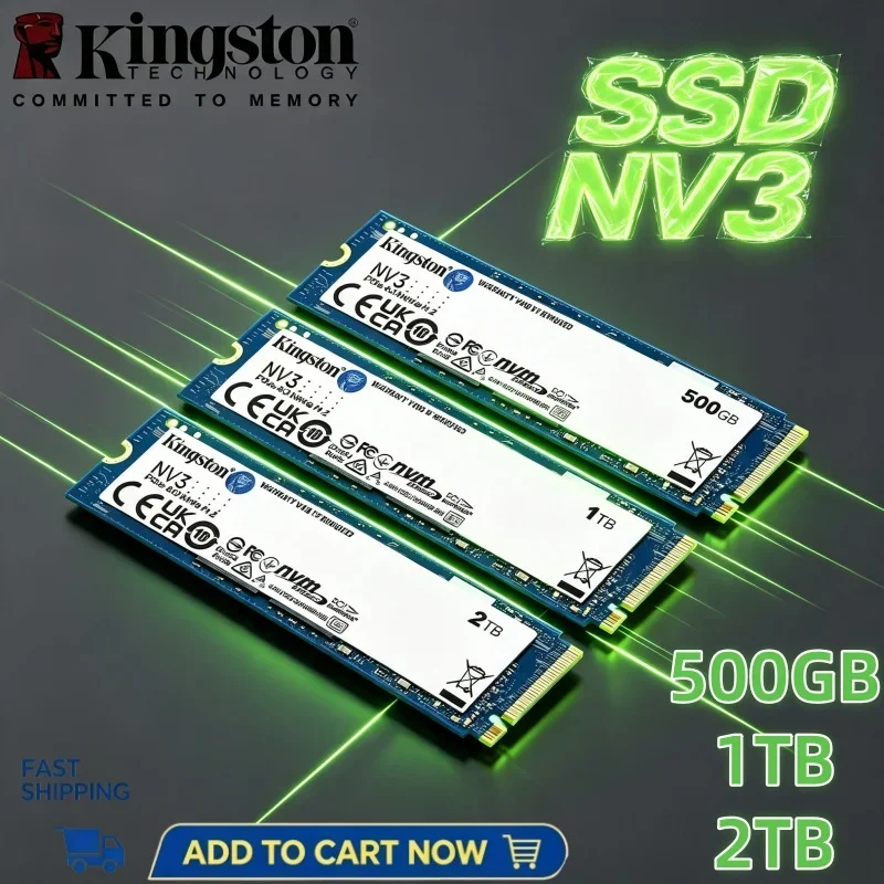 Original Kingston NV3 M.2 2280 SSD PCIe Gen4 NVMe Solid State Drive 51TB 2TB Internal Hard Drive For Notebook Desktop Computer