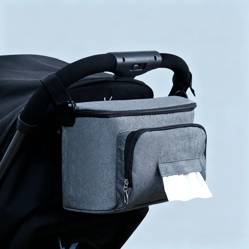 Wasserdichte Wickeltaschen, große Kapazität, Organizer-Tasche für den Kinderwagen, multifunktionale Reisetasche, Aufbewahrungstasche für Mütter und werdende Mütter. – Detail 2