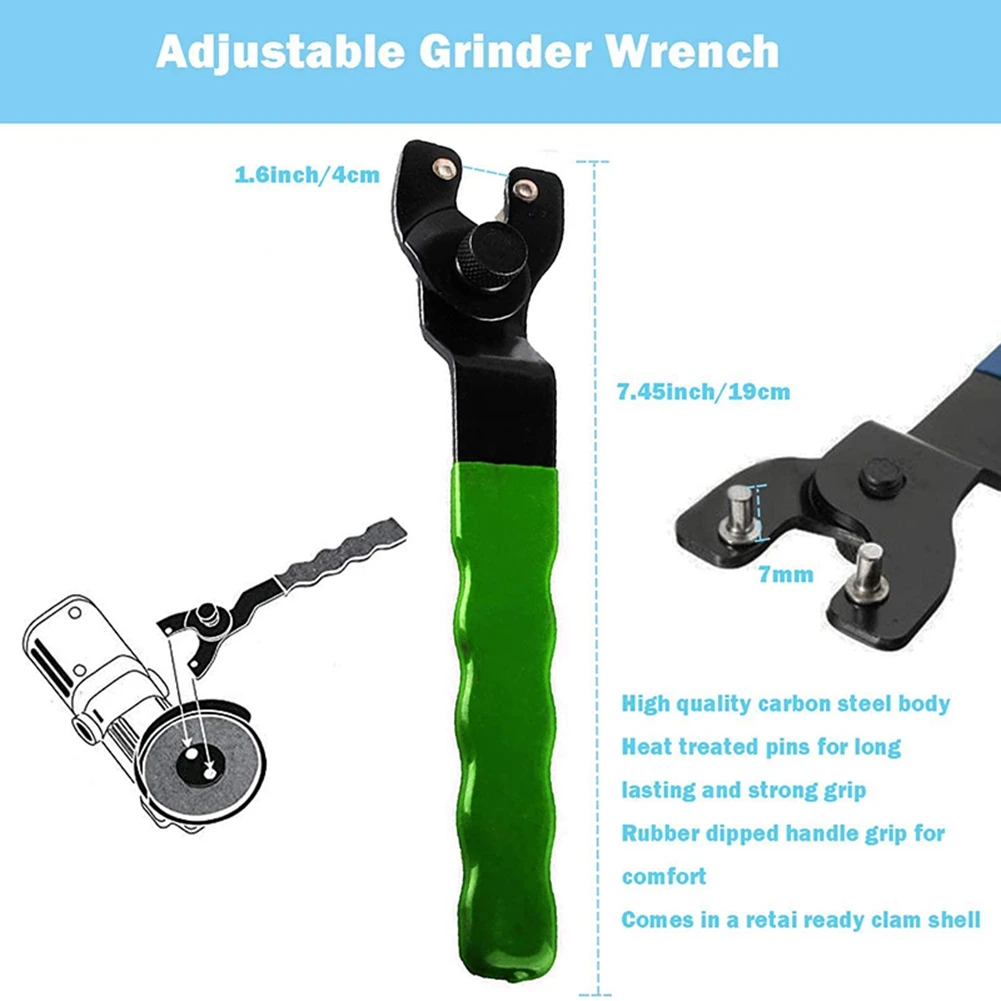 A98E-Adjustable Grinder Wrench Angle Flange Nut Universal Compatible With For Ryobi Grinder Replacement