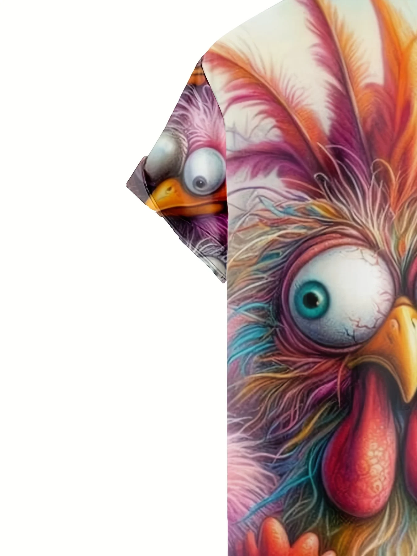 Men Shirts Funny Animal Rooster Pattern 3D Print Men's Fashion Casual Shirt  Hip Hop Rock Street Style Hawaiian Tops view 3