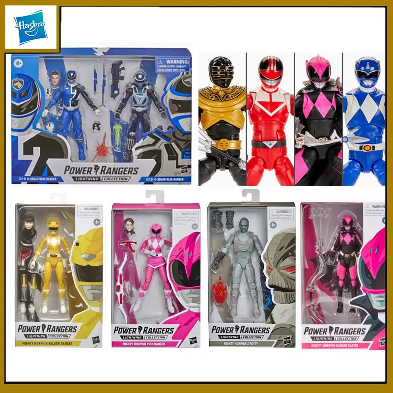 

Hasbro Original Power Rangers Anime Original Fifth Yellow Warrior Blue Warrior Action Figure Toys for Boys Girls Kids Gift
