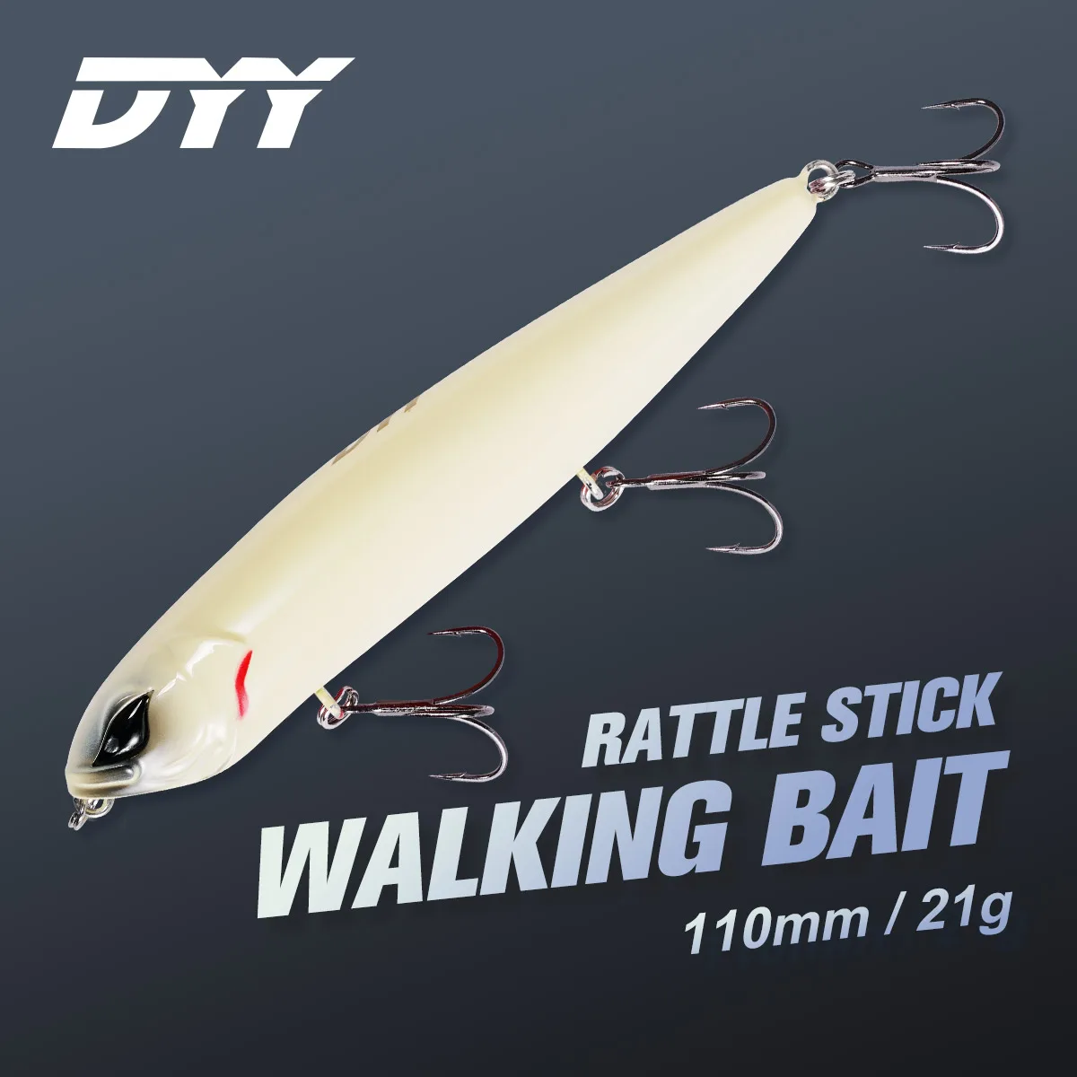 

DYY-Artificial Hard Bait Fishing Lure, Rattle Stick, Walking Stickbait, Surface Floating Dog, Wobblers, 11cm, 21g