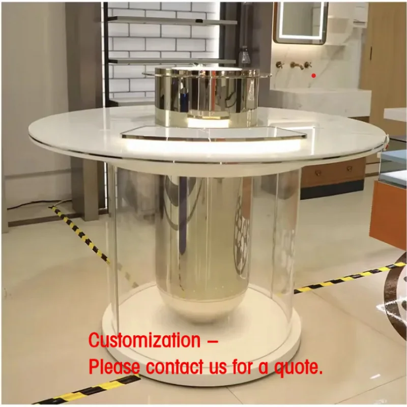 

custom.Factory Sale Round Tabletop Jewelry Display Cabinet Simple Delicate Display Counter Fit Cosmetic