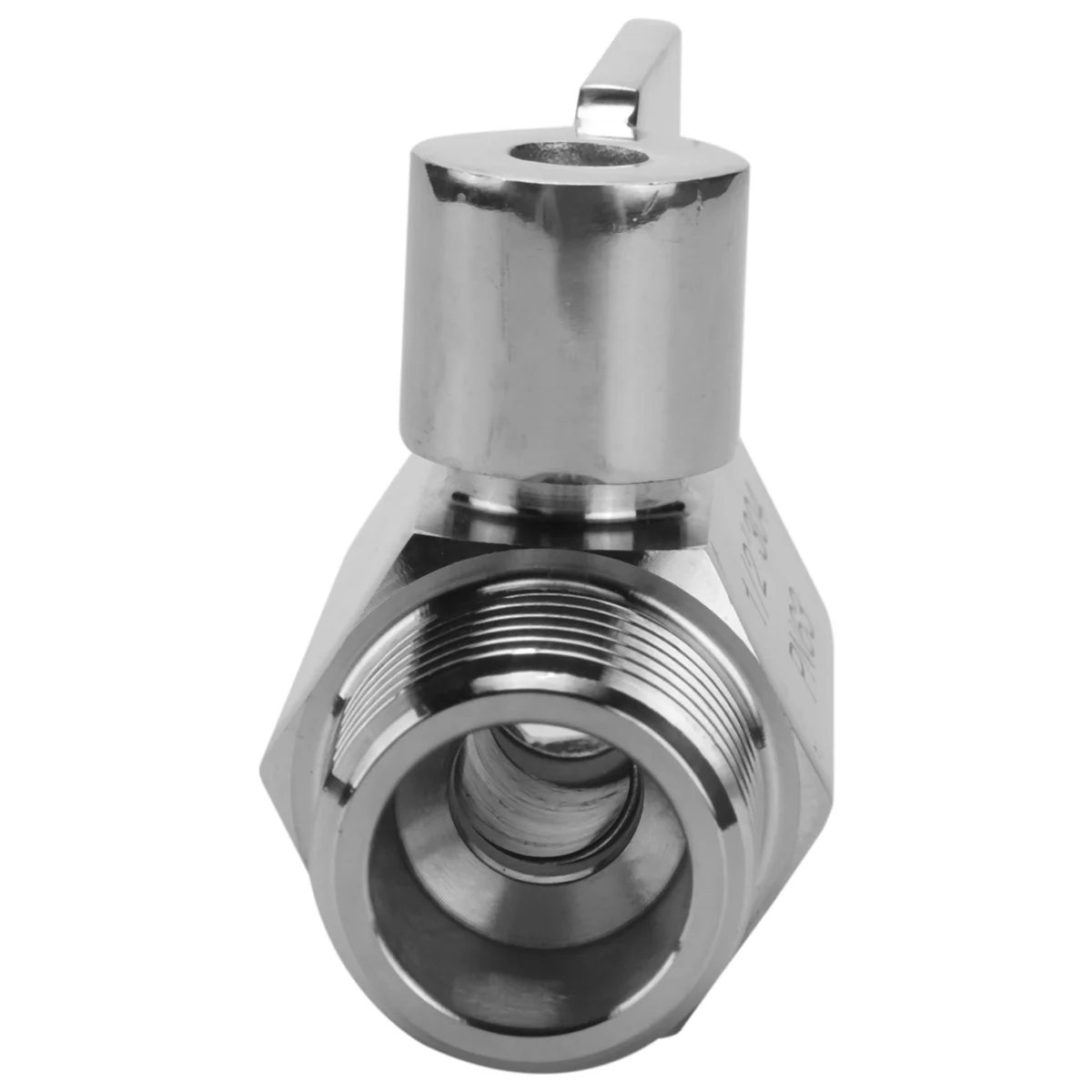 304 Stainless Steel Mini Ball Valve(1/2 Inch Female x Male) NPT Thread, Water Flow Regulator Head Control Valve E