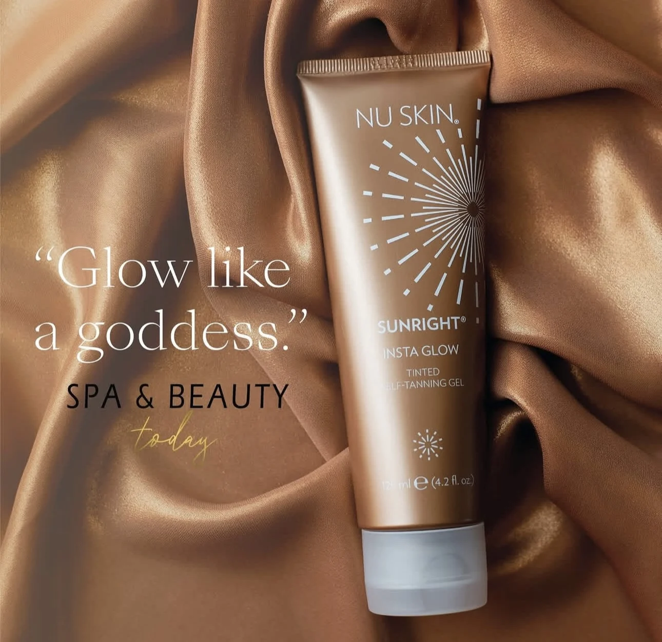 

Nu Skin Sunright Insta Glow Тонированный гель для самозагар Увлажняющий лосьон для тела Натуральный гель Выравнивающий тон кожи Оригинальный бронзовый уход за телом