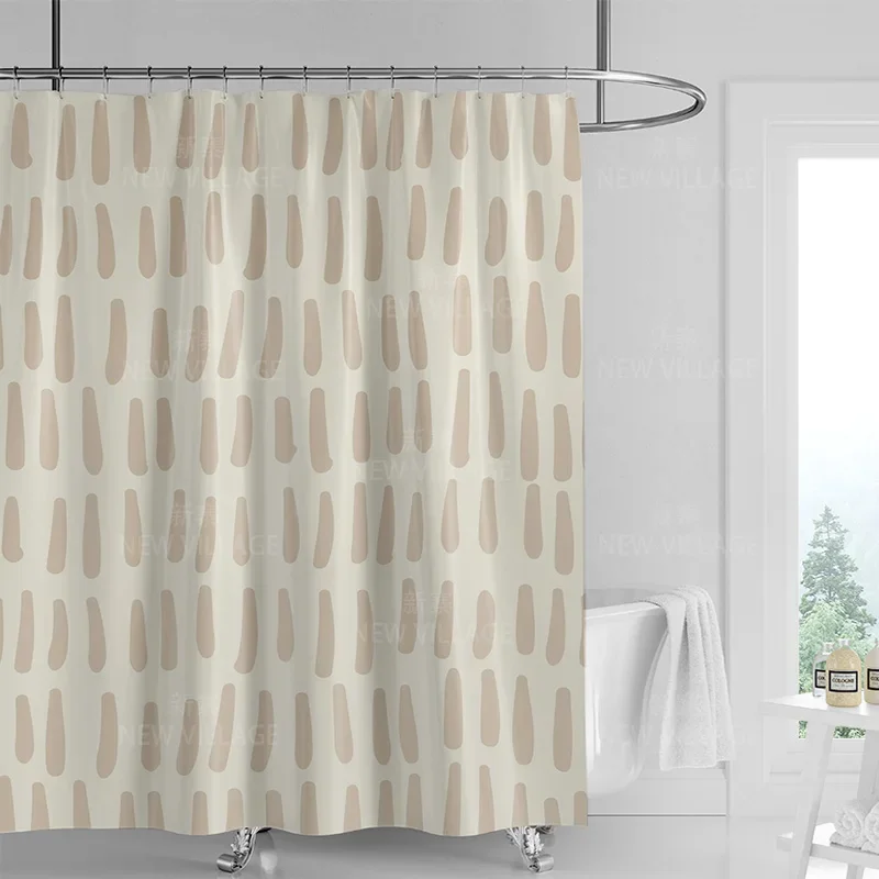 Tenda da doccia con graffiti geometrici astratti Tenda da doccia per tende da bagno in tessuto impermeabile vento minimalista nordico 180x200