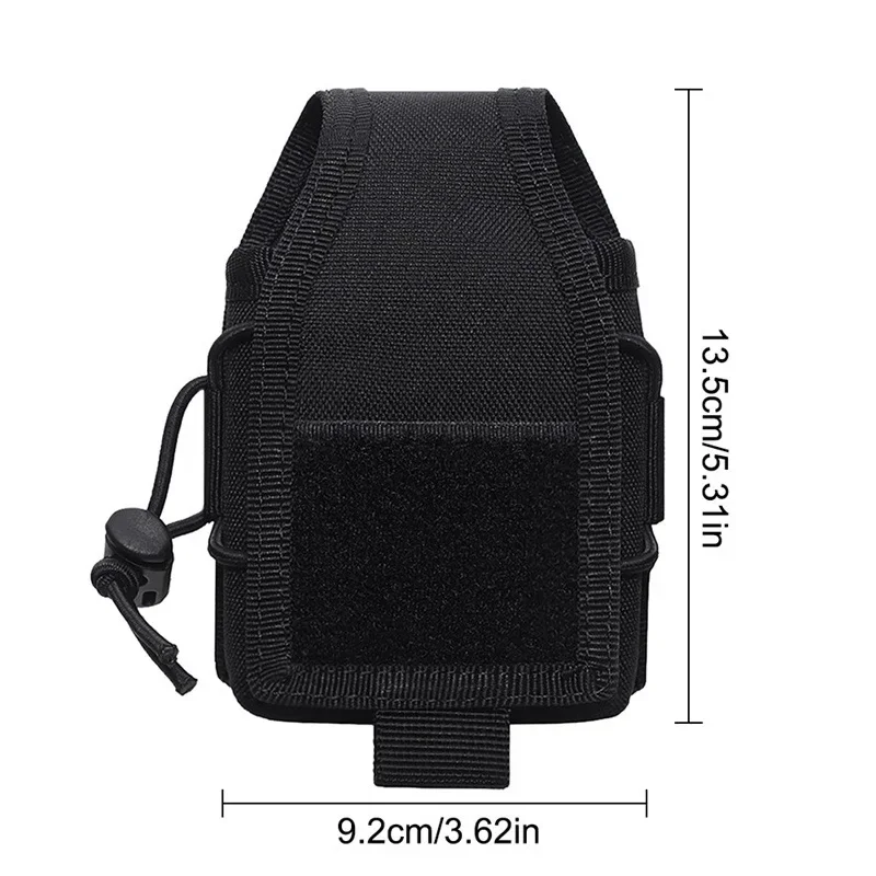 Tactical Molle Radio Walkie Talkie Pouch Waist Bag Holder Pocket Portable Interphone Holster Carry Bag for Hunting Camping