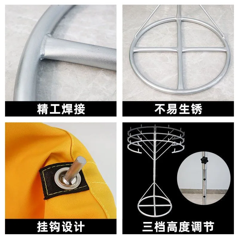 Factory direct woven bag brace baling bracket warehouse logistics sorting rack round packing rack express construction bag rack
