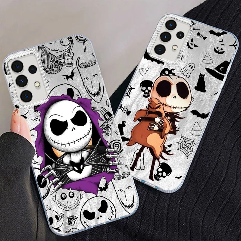 Christmas Eve Skull Disney For Samsung A73 A72 A71 A55 A54 A53 A52 A51 A35 A34 A32 A13 A12 A05 A04 5G Feather Yarn TPU