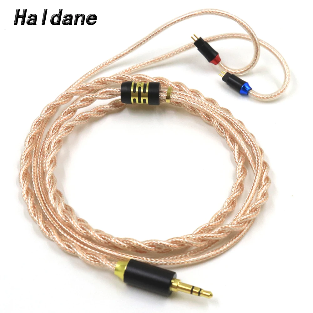 

Haldane 1.2m HIFI Double Shielded Copper Silver Mixed Cable LITZ Upgrade Headphone Cable For MMCX Or 2PIN 0.78 Cable