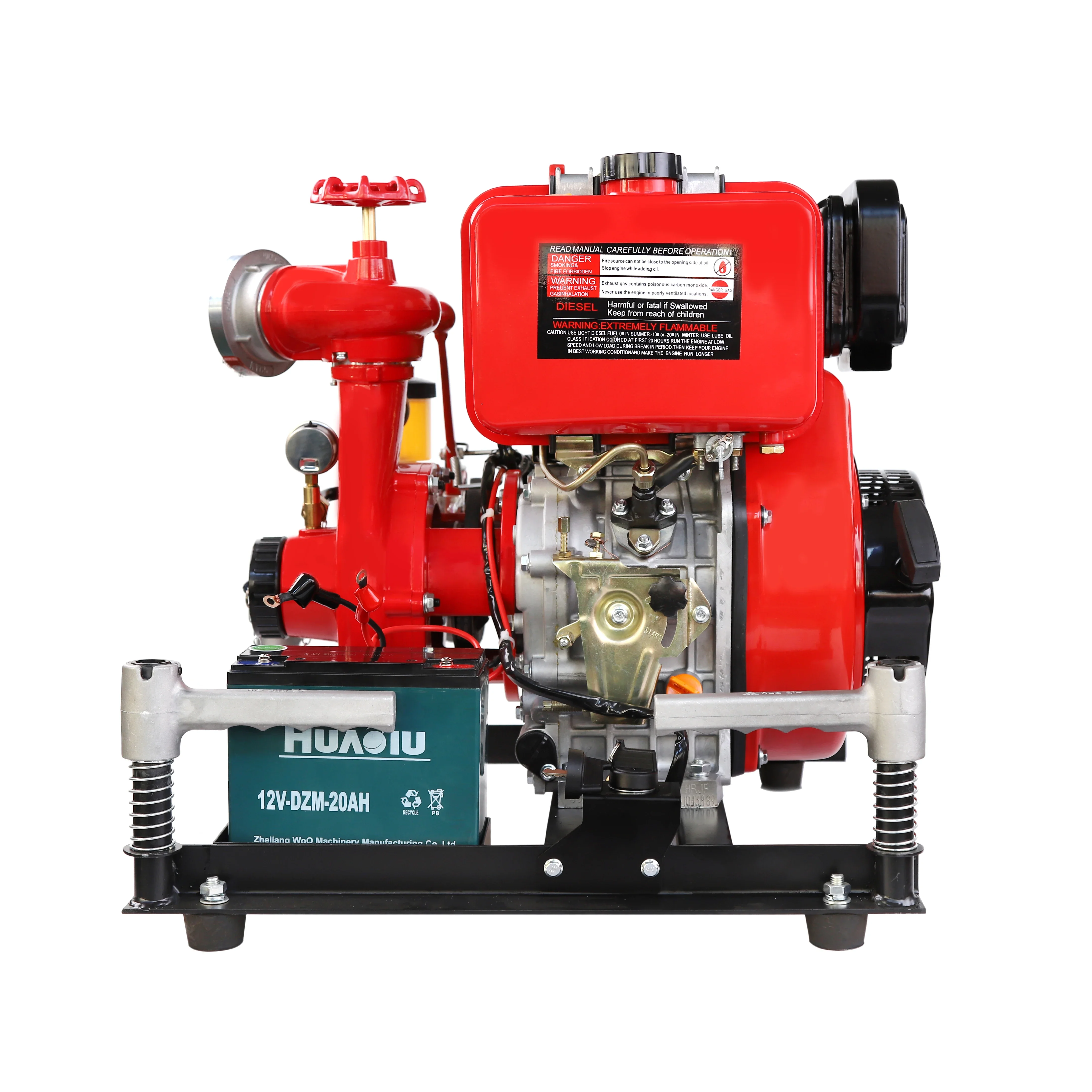 Bomba de agua de mar portátil para extinción de incendios, equipo marino de bombero