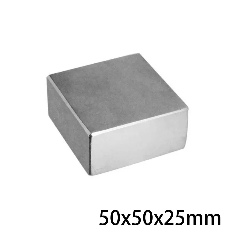 N52 50x50x25 water meter Rectangle Neodymium Bar Block  Strong Magnets Rare Earth  Search Magnetic Storage  Shelf Customised