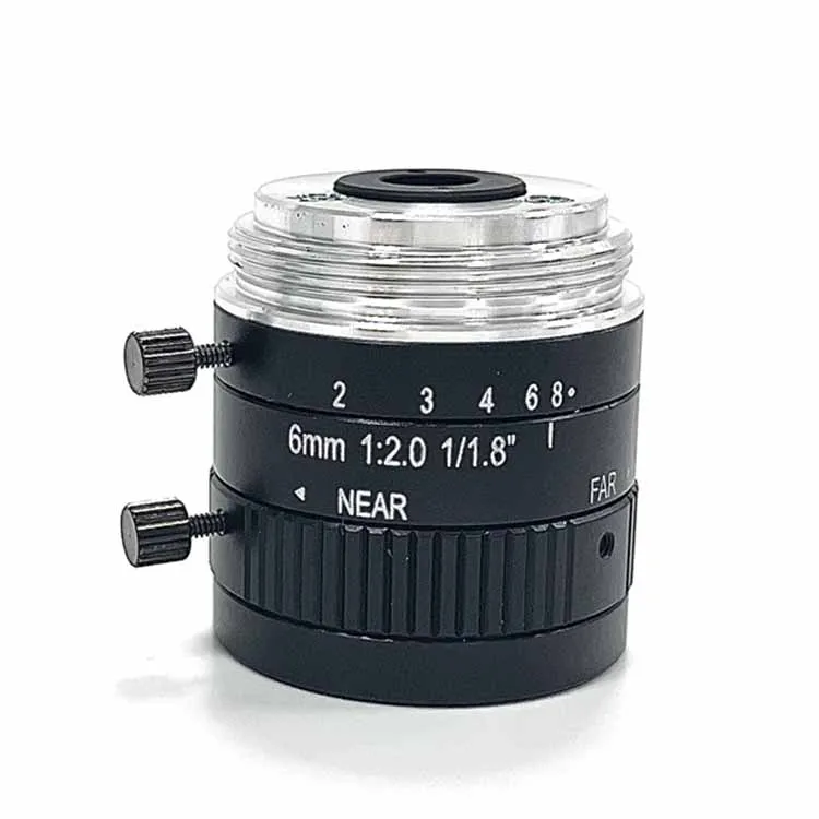 

New Style Superior Quality 1/1.8" Industrial Lens C Mouth 6mm Machine Vision Lens Industrial Camera For Basler