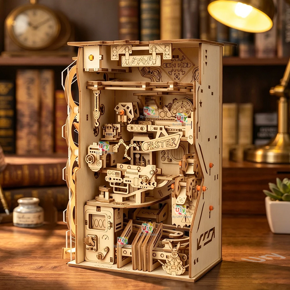 3D Wooden Marble Run Puzzle with Electric Track 6