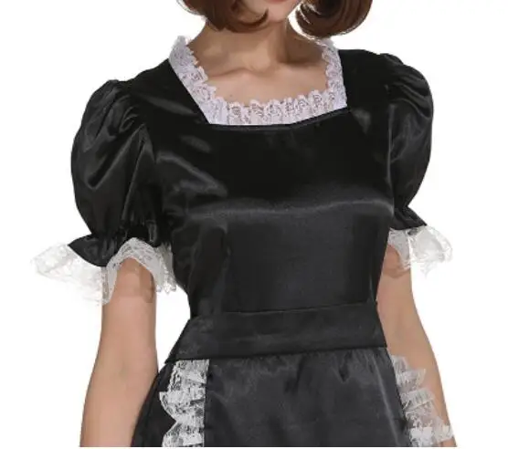 black satin french maid dress Amazon.com: JOLINE Shiny Metallic Satin Bow Maidservant Sissy French Maid  Dress Costume Crossdress Nightwear (Small) Black : Clothing, Shoes & Jewelry