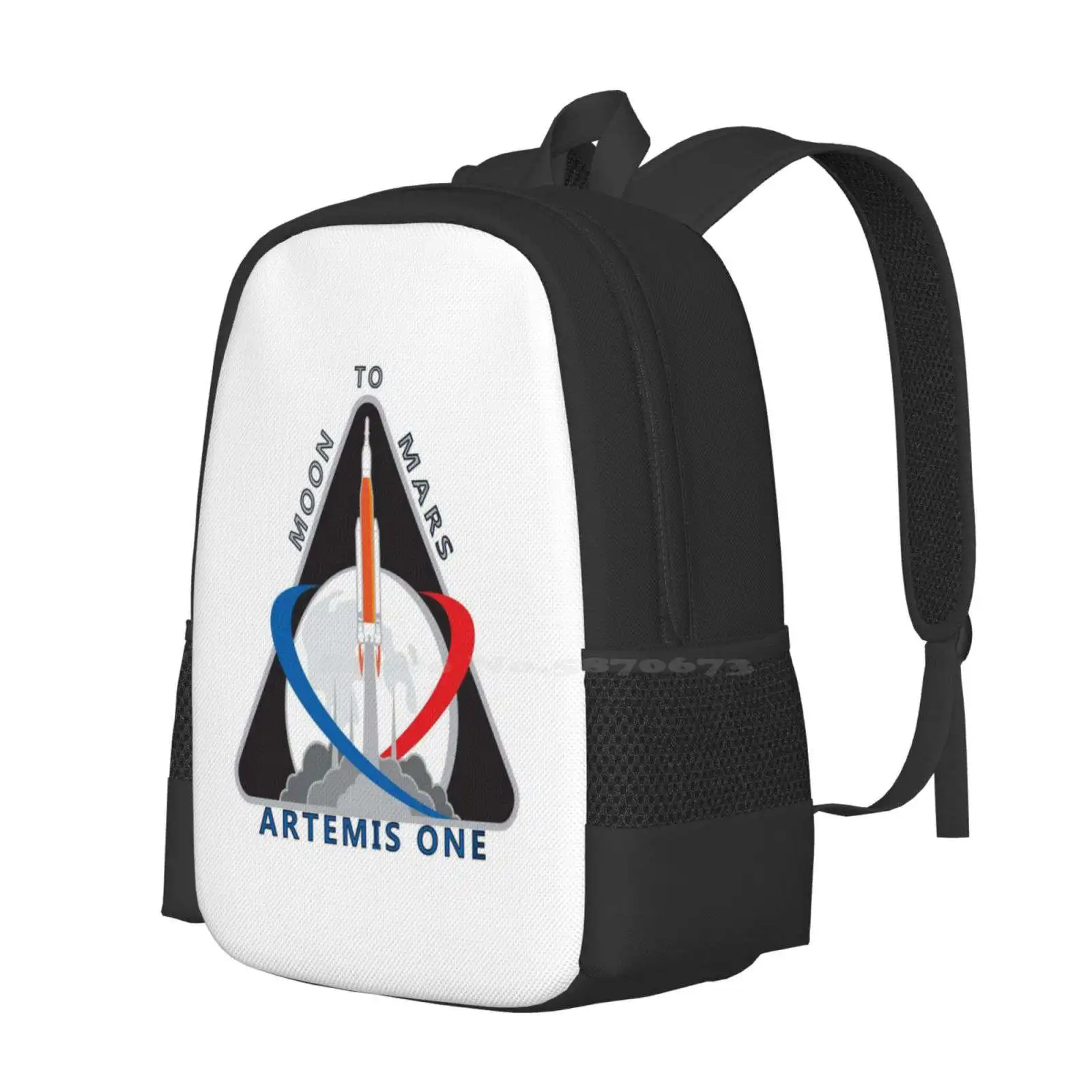 Artemis Mission One Logo Pattern Design Laptop Travel School Bags Artemis One Artemis Mission 1 Artemis 1 Moon Landing Moon To