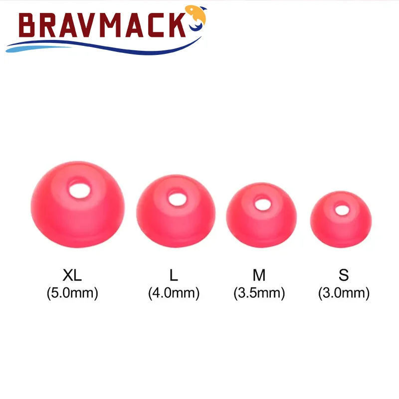 100pcs Luminous Half Round Stopper Beads Fishing for Sea Fishing Floating Tackle Fishing Tools Fishing Accessories image 2