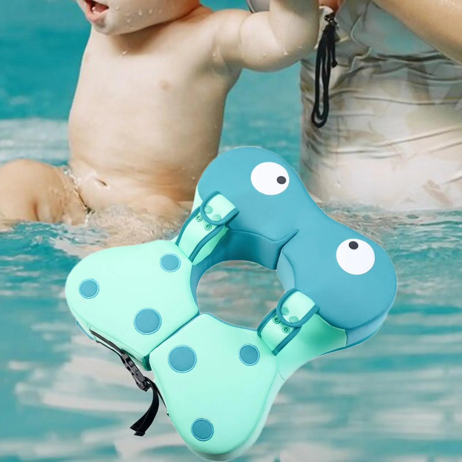 

Non Inflatable Float Baby Swim Float Water Toy Lockable Buckle Underarm Rings Swimming Trainer for Toddlers Children Boys Girls