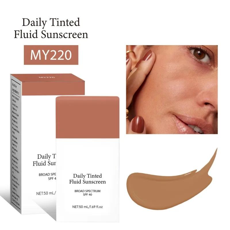 50ml Natural Foundation Long-Lasting Hydrating Covers Flaws Control Oil Skin Tone Adjust Brightening Liquid Foundation Makeup