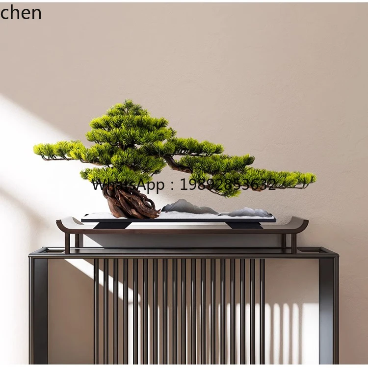 bionic real welcome pine ornament porch creative office living room bonsai hotel green plant decoration