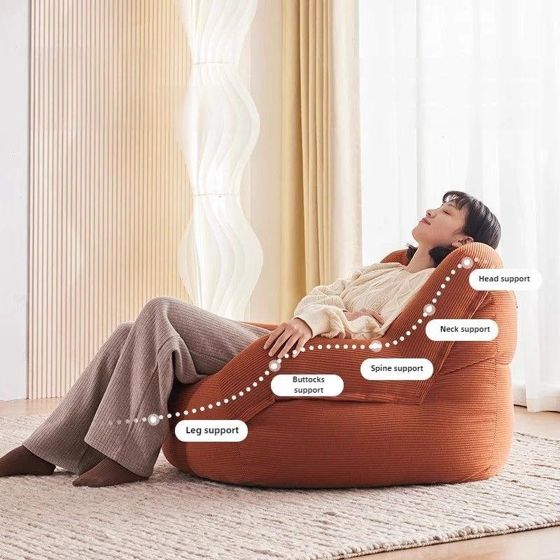 أريكة غرفة المعيشة الكسولة واحدة مريحة كرسي حصير المتسكع شرفة الترفيه كرسي مع مسند القدمين أثاث غرفة المعيشة