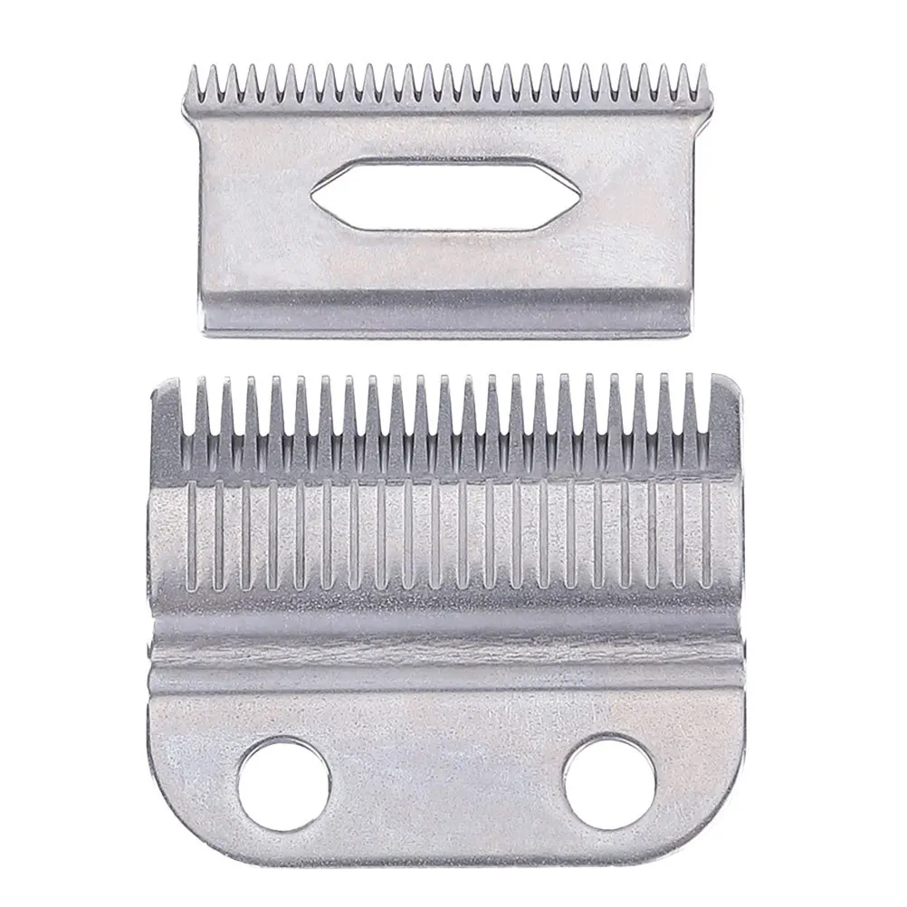 مجموعتان من شفرات قص الشعر الاحترافية البديلة لرؤوس القطع المصنوعة من الفولاذ الكربوني لصالون تصفيف الشعر الكهربائي