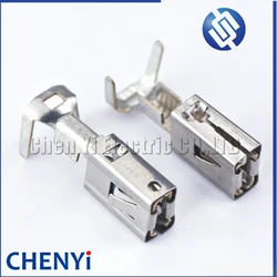 20 Pcs 6.3 MM Auto Crimp Wire Terminal Loose Car Connector Mental Pins G394 Tinned Copper Terminal 1241410-1 1241412-1 1241414-1